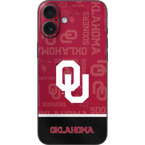 University of Oklahoma Split Jersey iPhone 16 Plus Skin